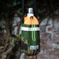 Camo and neon orange Hachure Bottle bag