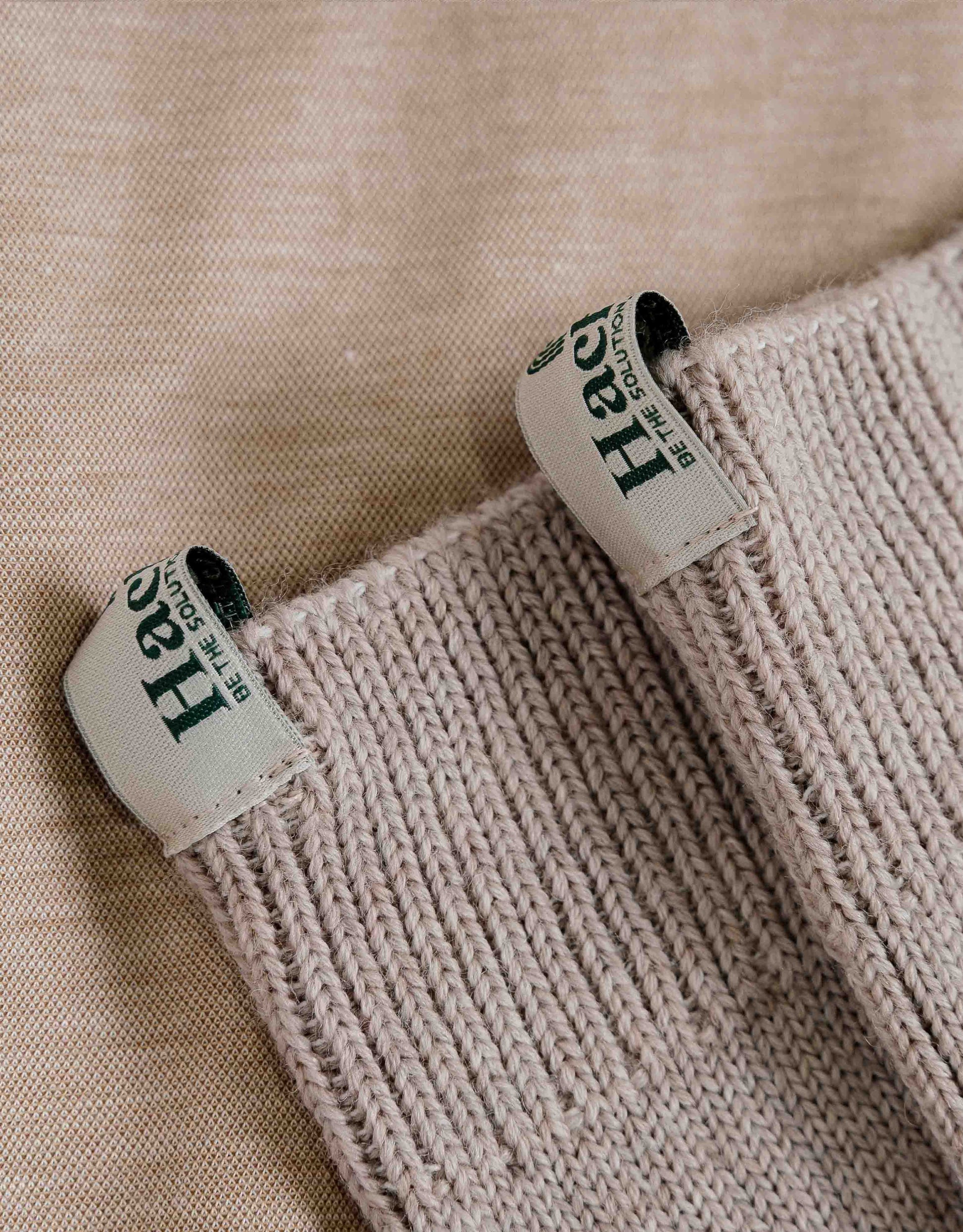 Hachure Wool Hike & Trek Socks in a stone beige colour